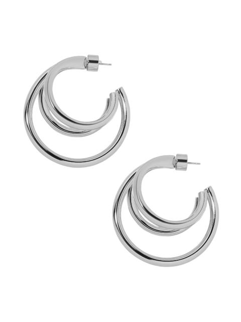 JENNIFER FISHER Triple Lilly Baby Hoop Earrings - Silver - 1.5in