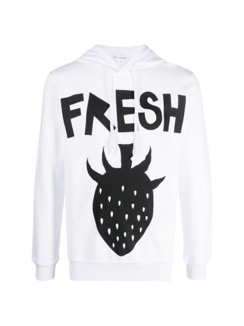 graphic-print drawstring hoodie