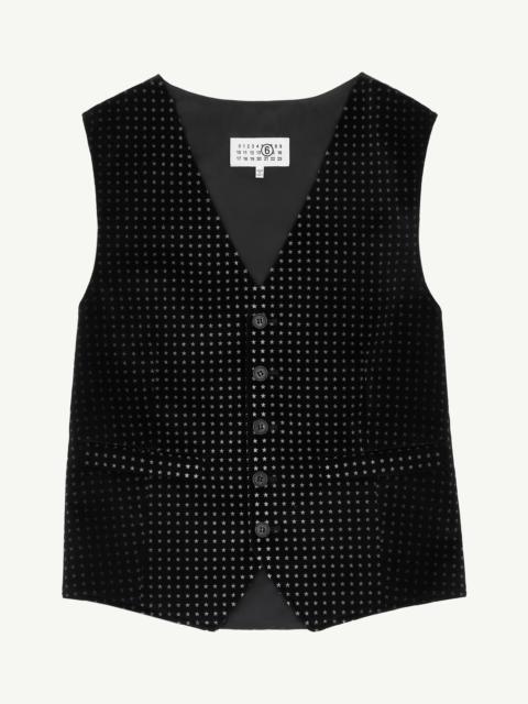 MM6 Maison Margiela Star velvet waistcoat