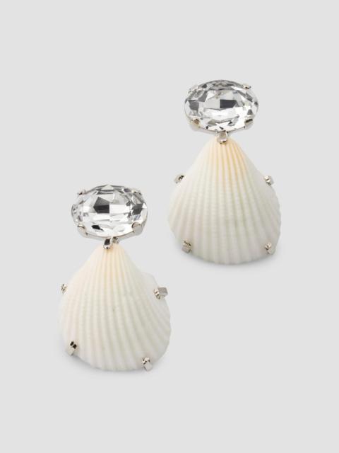 Jennifer Behr Women's Kauai Silvertone, Clamshell & Austrian Crystal Drop Earrings - Dove