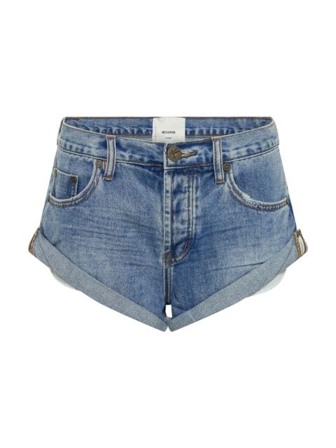 ONE TEASPOON Bandits Low Waist Denim Shorts - Cobaine Blue