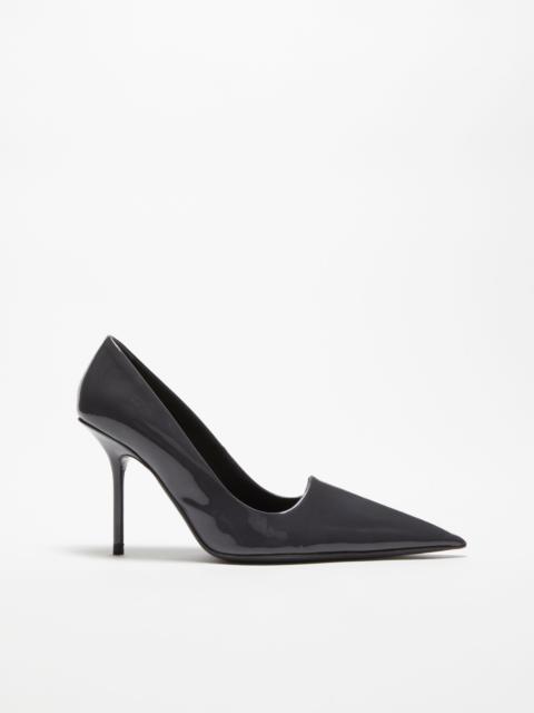 Leather heel pump - Anthracite grey