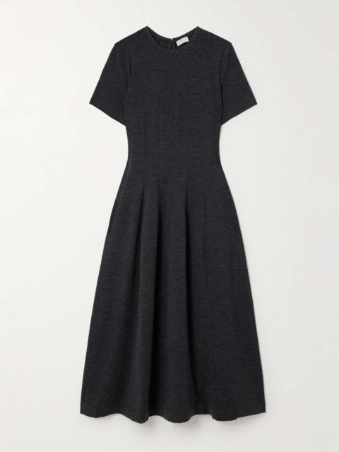 Stretch wool-jersey midi dress