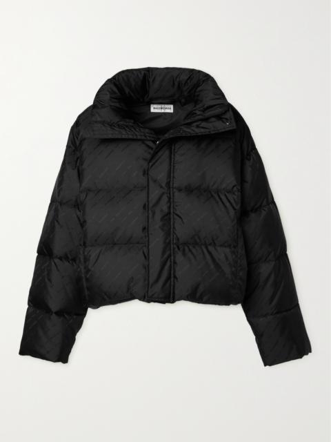 BALENCIAGA Cropped Quilted Padded Shell-jacquard Jacket