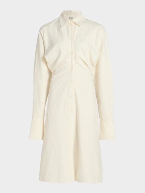 TOTEME Slouch Long-Sleeve Knee-Length Shirtdress