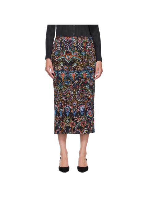 Pleats Please Issey Miyake Black Light Festival Midi Skirt
