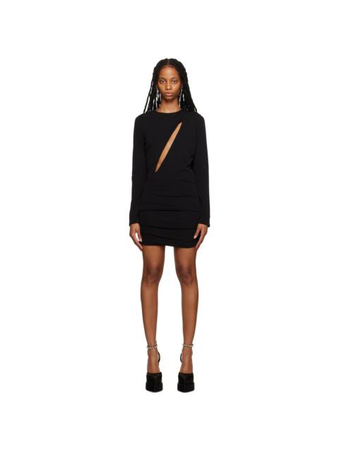 VERSACE Black Slashed Minidress