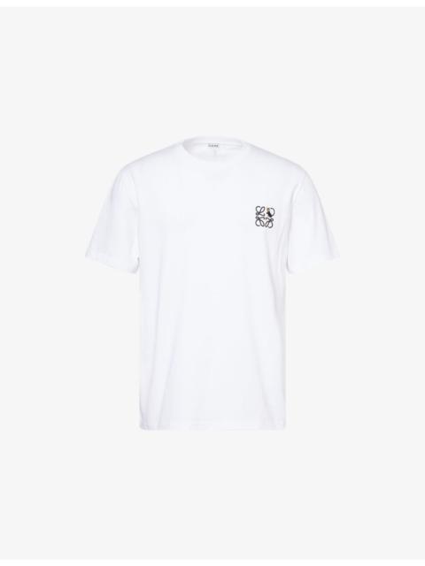 Loewe Logo-Embroidered Short-Sleeve Cotton T-Shirt
