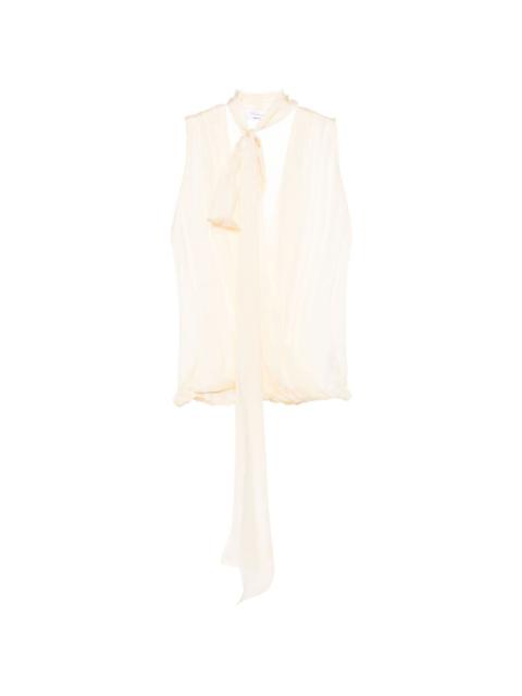 Blumarine attached-scarf wrap blouse