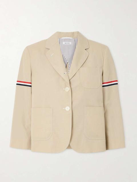 ジャケット THOM BROWNE KHAKI COTTON BLEND SHORT BLAZER Thom Browne Khaki cotton blend short blazer | thedoublef