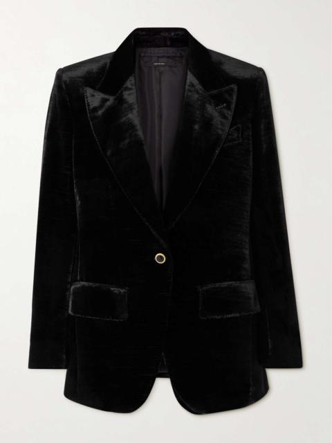 TOM FORD Wool-blend velvet blazer