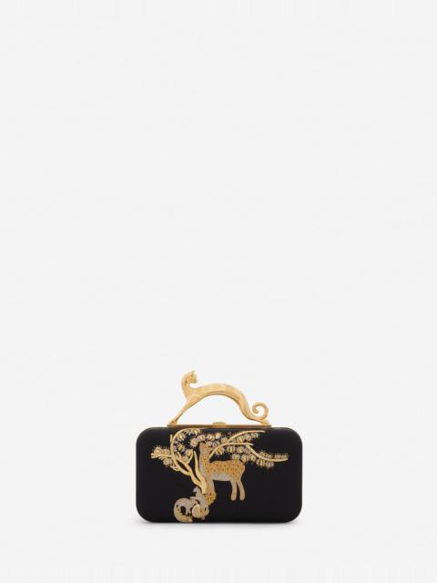 Lanvin EMBROIDERED SATIN MINAUDIÈRE