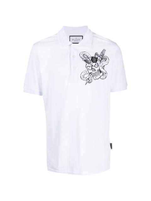 Snake cotton polo shirt