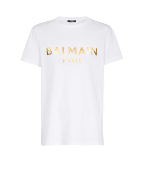 Balmain Eco-designed cotton T-shirt with Balmain Paris logo print
