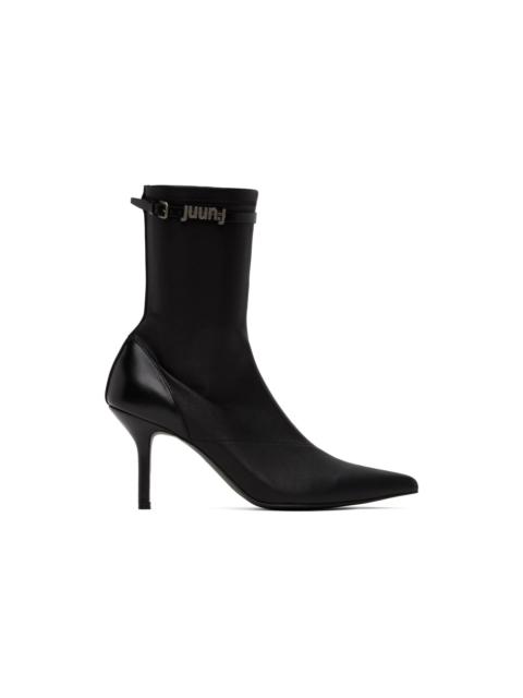 JUUN.J Black Pointed Ankle Boots