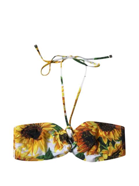 Dolce & Gabbana sunflower-print bikini top