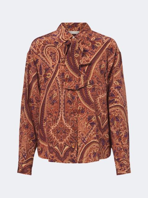 ULLA JOHNSON Lise tie-neck silk crêpe de chine blouse
