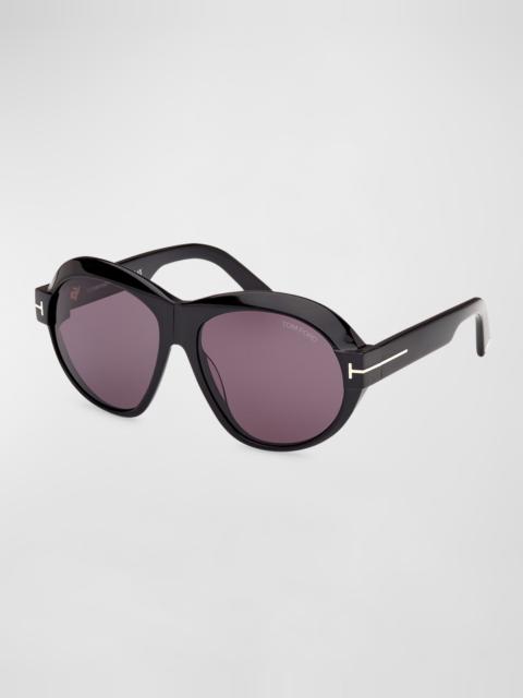 TOM FORD Inger Acetate Round Sunglasses