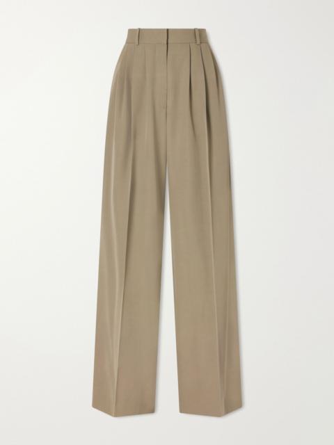 The Row Daniela wool-twill wide-leg pants Beige