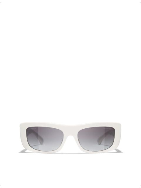 CHANEL CH5559 Rectangle-Frame Acetate Sunglasses