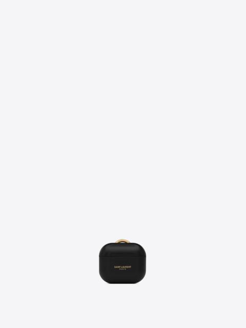 saint laurent paris airpods holder in smooth leather