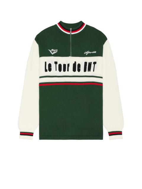 トップス RICE NINE TEN Long Sleeve Soccer Jersey Blue Knitting Long Sleeve Soccer Jersey Polo by RICE NINE