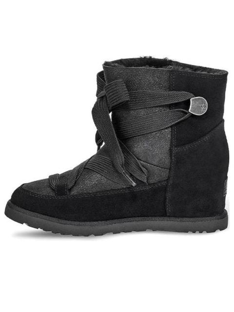 UGG (WMNS) UGG Classic Femme Lace Up Snow Boots Black 1104612-BLK