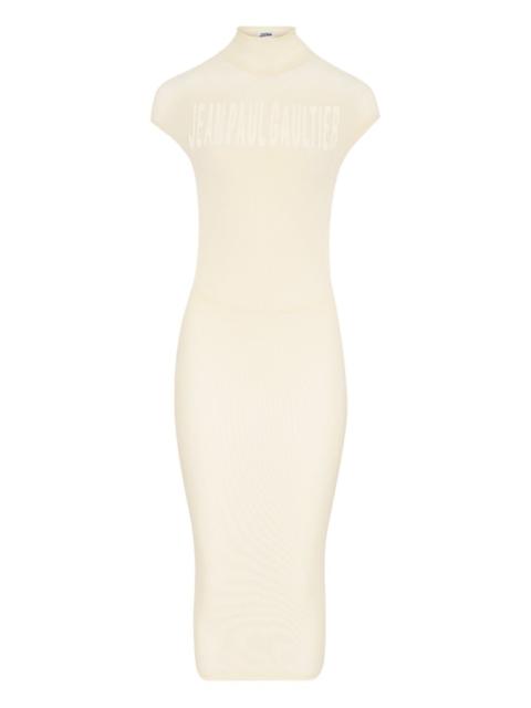 Jean Paul Gaultier logo midi dress