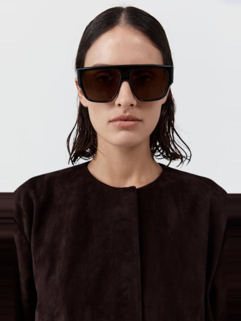 ST. AGNI Linea Oversized Sunglasses - Black/Brown