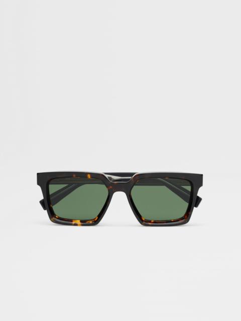 ZEGNA HAVANA ACETATE SUNGLASSES