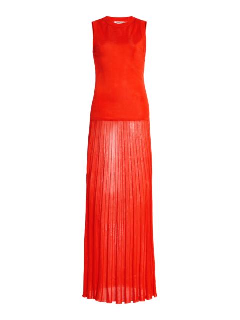 ZANKOV Gretchen Knit Jersey Maxi Dress red