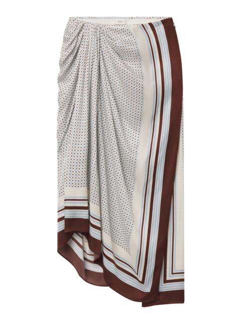 A.L.C. Reign Scarf Print Midi Skirt