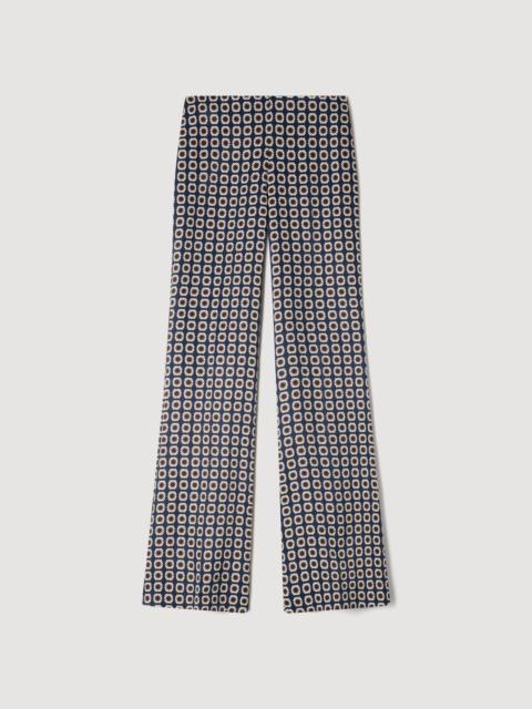 Sandro FLORAL-PRINT FLOWY TROUSERS