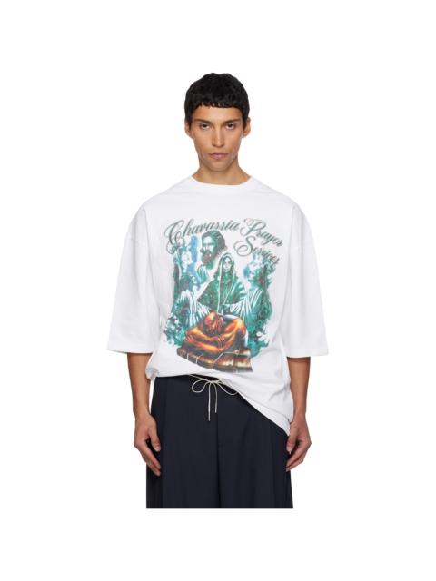 WILLY CHAVARRIA White 'Chavarria Prayer Services' T-shirt