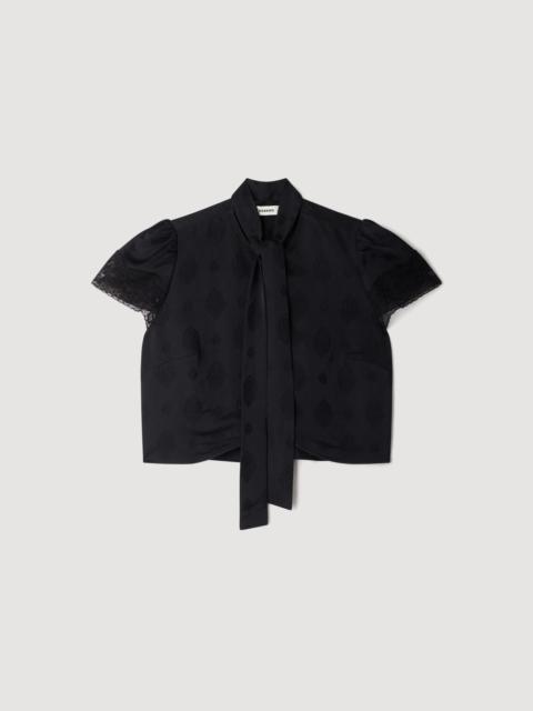 Sandro PAISLEY JACQUARD CROP TOP