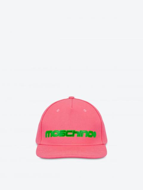 Moschino REFLECTIVE LOGO CANVAS HAT