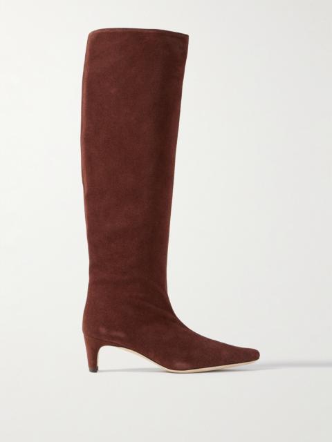 STAUD Wally Suede Knee Boots