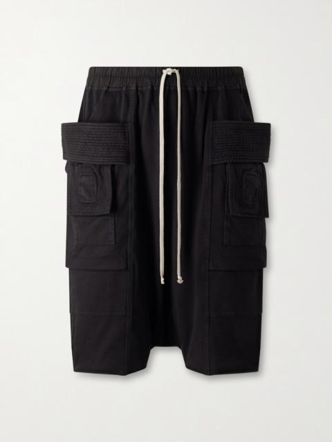 Rick Owens DRKSHDW Creatch Wide-Leg Cotton-Jersey Cargo Shorts