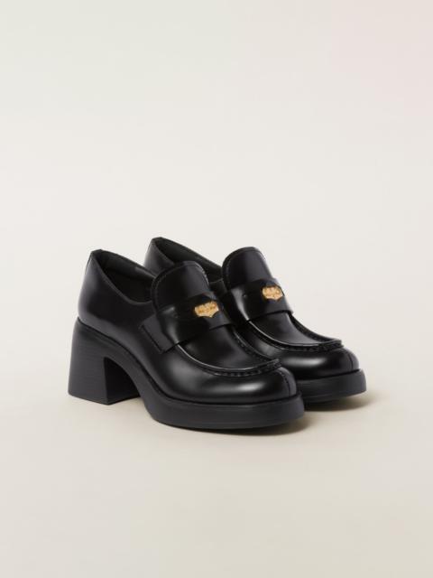 Miu Miu Leather penny loafers