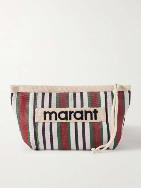 Isabel Marant Powden striped nylon pouch