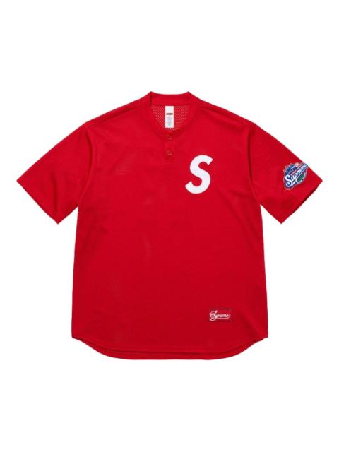 Supreme Supreme S Logo Baseball Henley (SS25) Pink - SS25KN95-PINK