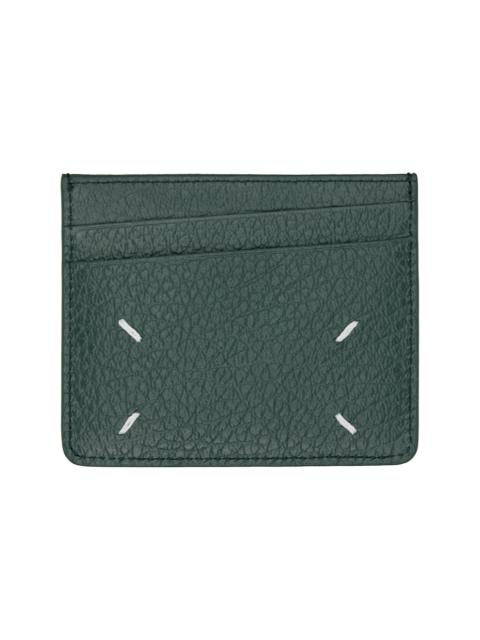 Maison Margiela Green Four Stitches Card Holder