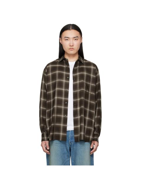 ssstein Brown Check Oversized LS Shirt