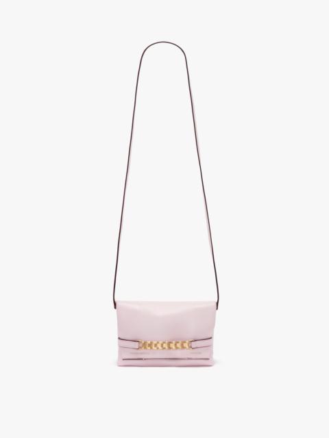 Victoria Beckham Mini Chain Pouch With Long Strap In Orchid Leather