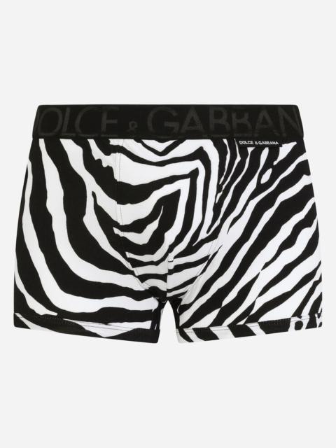 Dolce & Gabbana Zebra-print stretch cotton boxers