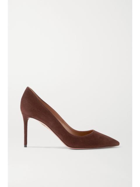 AQUAZZURA Purist 85 Suede Pumps