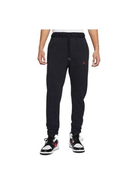 Men's Air Jordan Drawstring Lacing Bundle Feet Sports Pants/Trousers/Joggers Black DJ0882-010