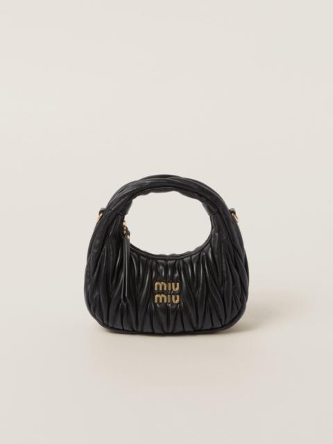 Wander matelassé nappa leather hobo mini-bag