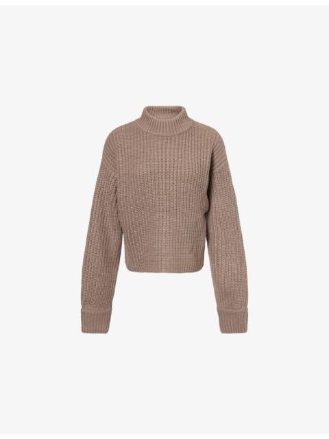 GOOD AMERICAN Chunky Mock-Neck Knitted Jumper