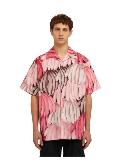 MSGM Poplin cotton shirt with "Bananas" print
